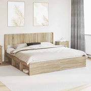 Struttura del letto con stoccaggio e testata 3 pcs 3414173