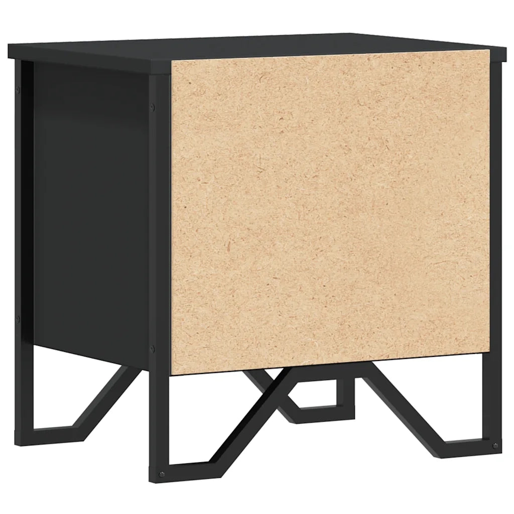 Comodino | Armadio da Notte | Mobiletto da notte Nero 40x30x40 cm in Legno Multistrato