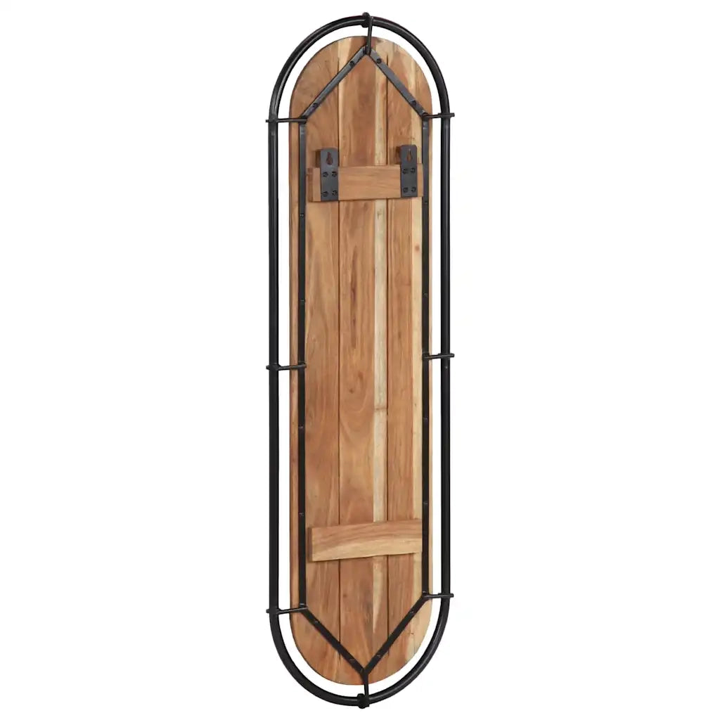 Appendiabiti da Parete con 4 Ganci 2pz Legno Massello Acacia 4013504