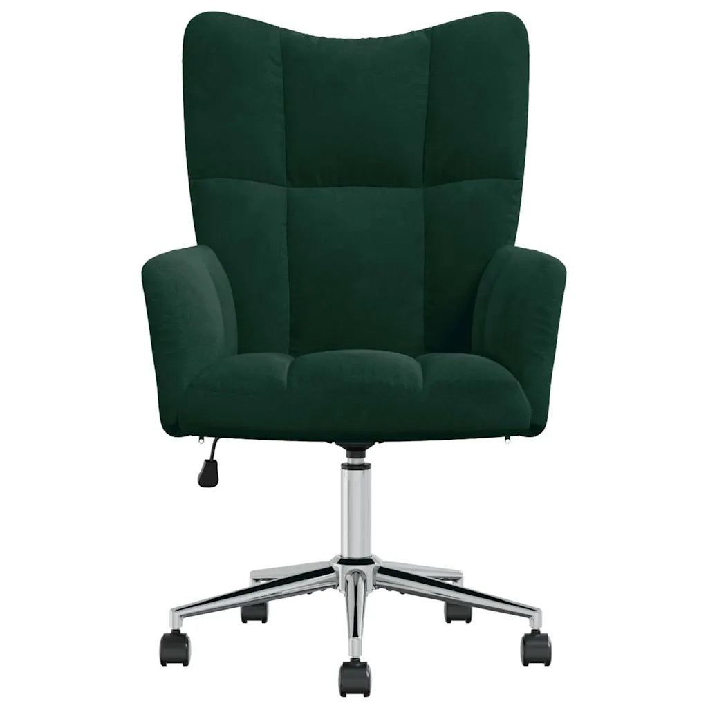 Divano Sedia-Poltrona Relax Verde Scuro in Velluto 136587