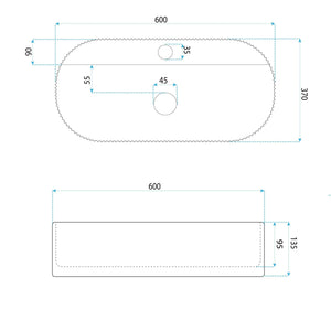 Lavabo Da Appoggio Rea Marcela 60 Vanilla