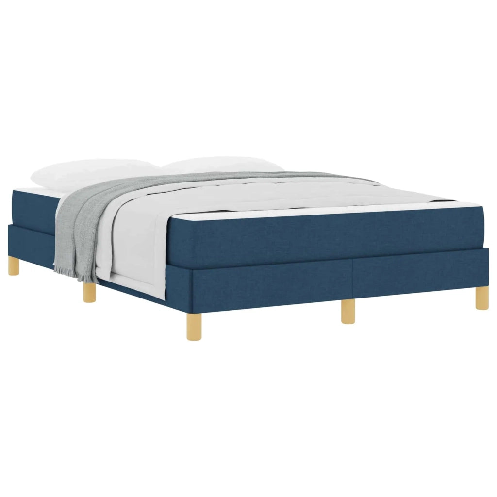 Letto a molle con materasso Blu 140 x 190 cm Tessuto