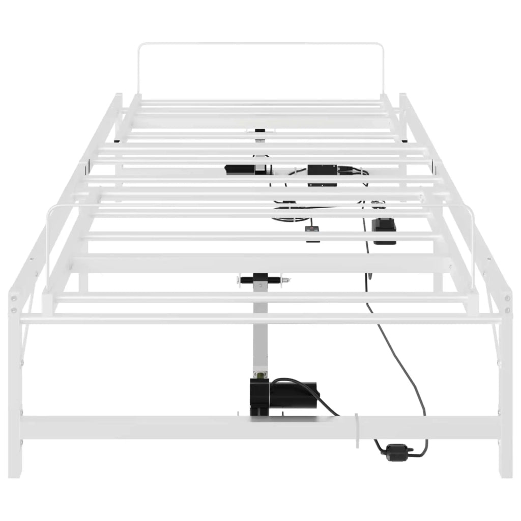 Telaio Letto Elettrico Regolabile Bianco 100 x 190 cm Acciaio 42021398