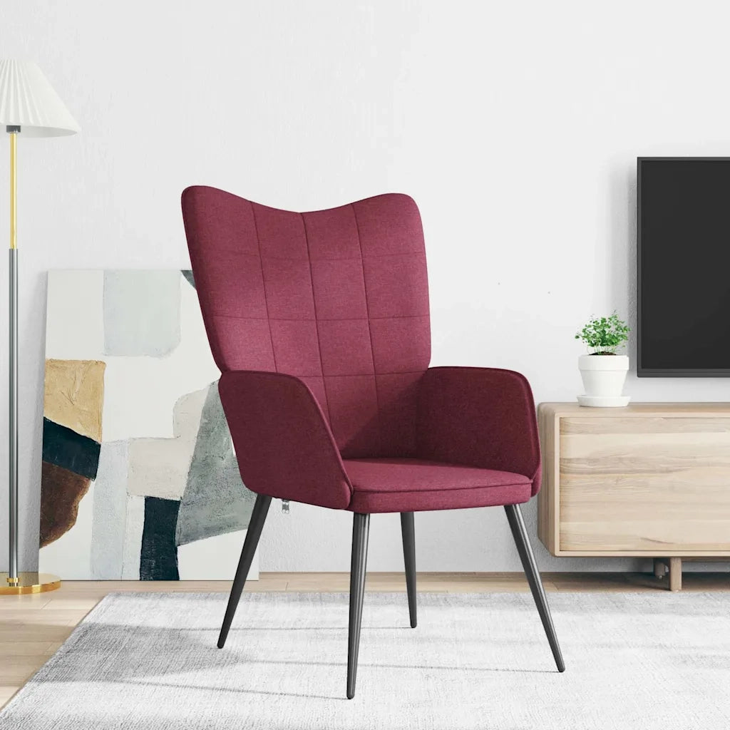 Poltrona | Sedia Relax Rosso Vino in Tessuto