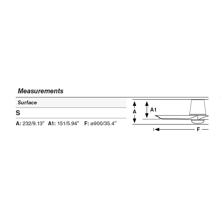 HEY TUB S LED Ventilatore da soffitto nero 10W SWT TUYA