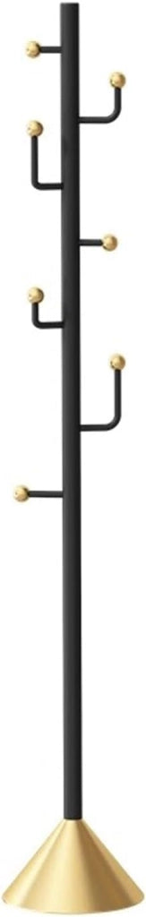 Appendiabiti Indipendente, Appendiabiti in Metallo, Appendiabiti da Pavimento Creativo, Semplice Appendiabiti per la casa con 7 Ganci per Appendere Sciarpe, Borse, Giacche (Nero)