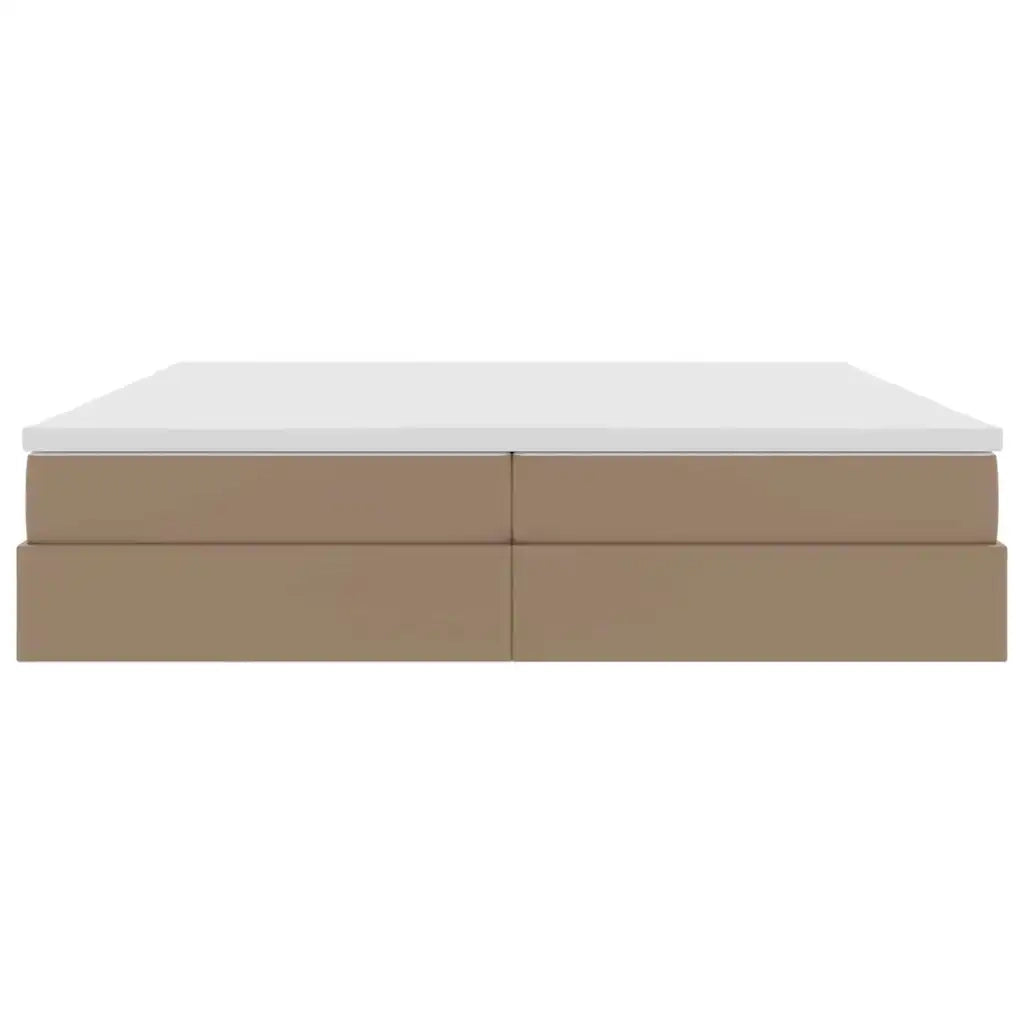 Letto con contenitore e materasso Cappuccino 200 x 200 cm