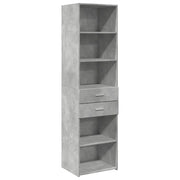 Credenza | Madia | Buffet da pranzo | Armadio da pranzo Grigio Cemento 50x42,5x185 cm in Legno Multistrato