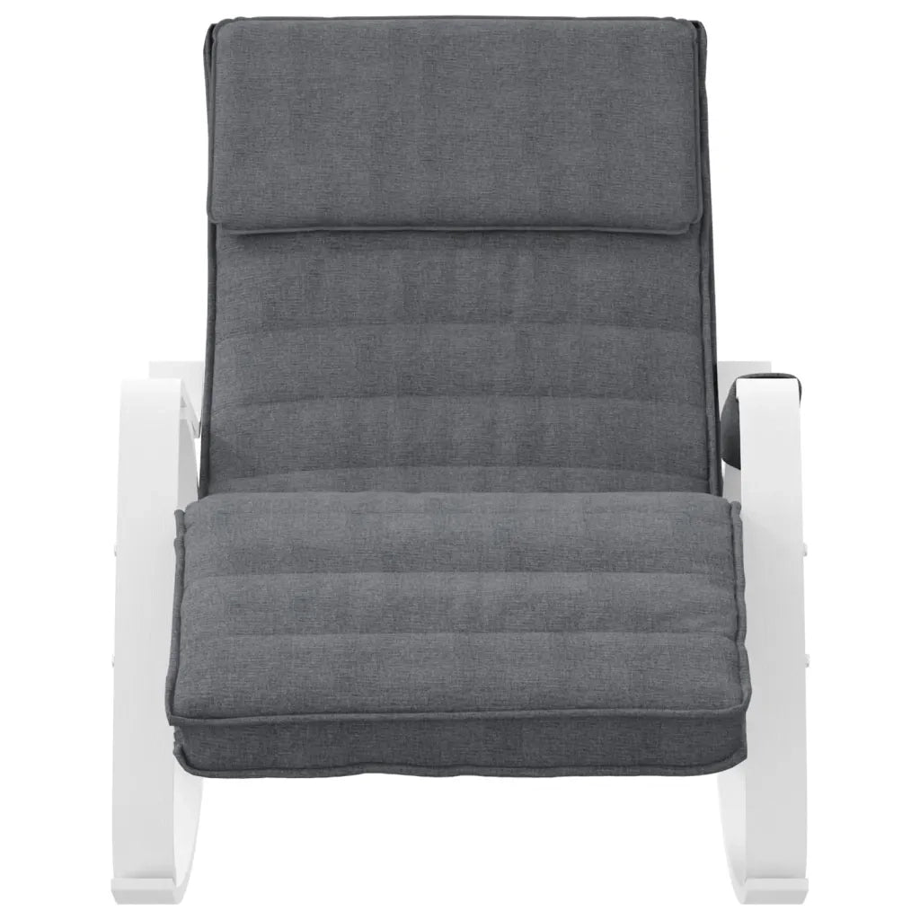 Sedia a Dondolo Grigio Scuro in Tessuto CFW6255627