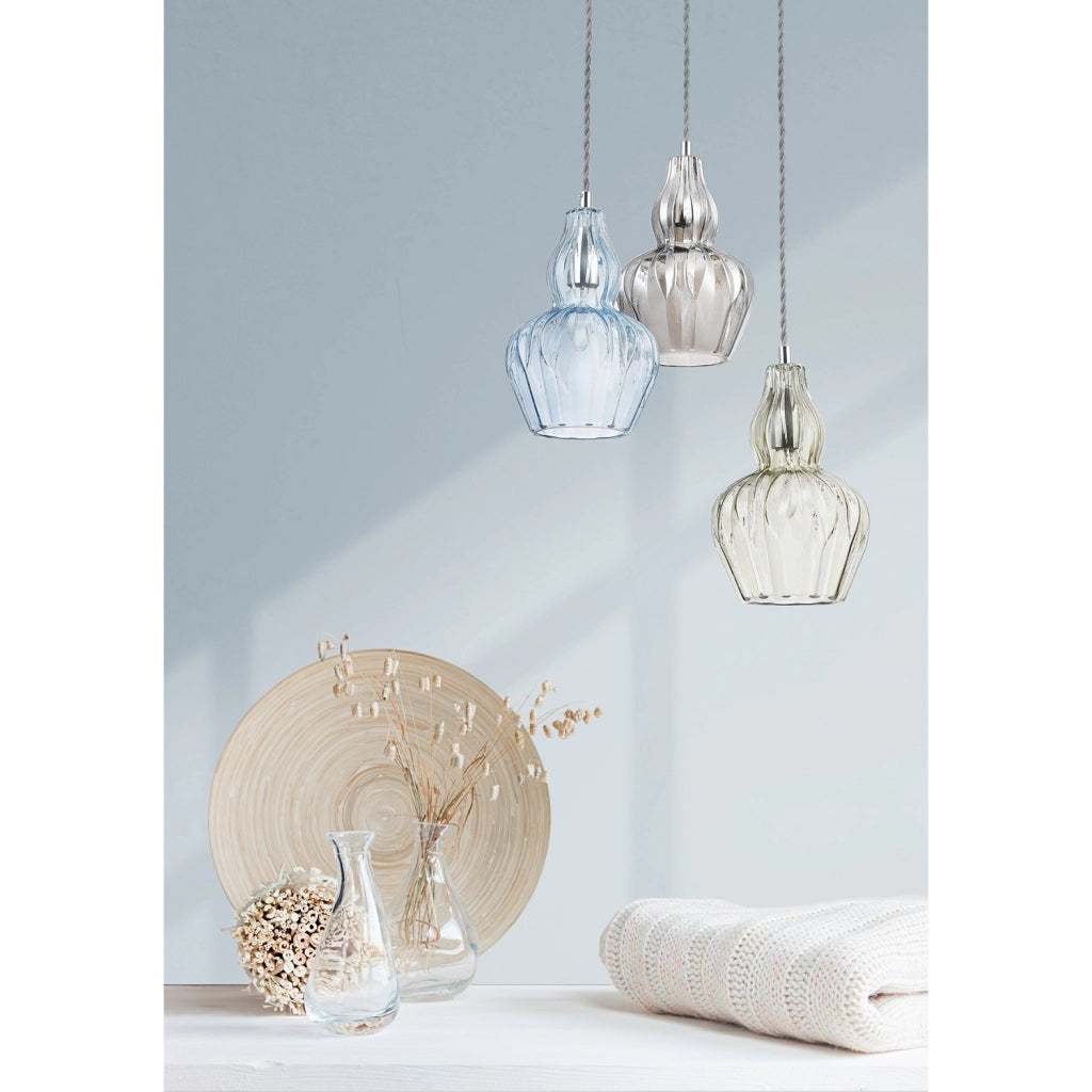 Maytoni Sospensione contemporanea Eustoma 1 luce E14 nichel metallo diffusore vetro