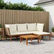 5 pcs Legno massiccio di acacia e corda Naturale 3407765