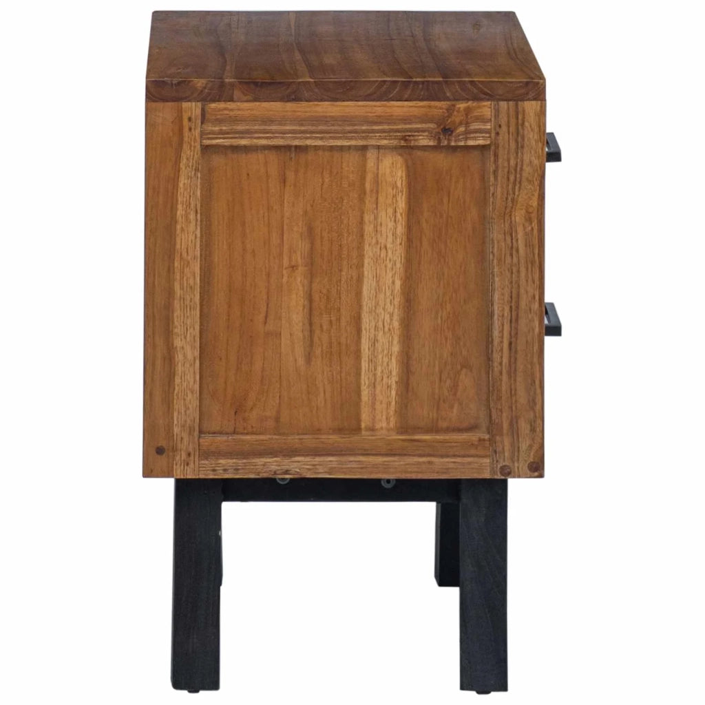 Comodino-Tavolino da notte Naturale 40 x 35 x 55 cm Legno di teak solido
