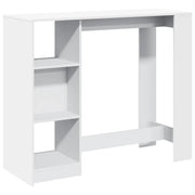 Tavolo Bar con Ripiano Bianco 124x46x103,5 cm in Truciolato