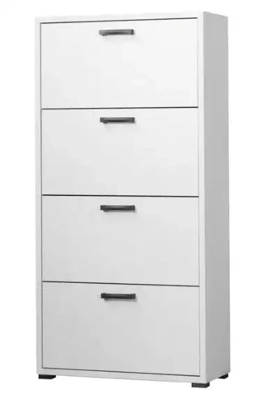 Scarpiera 4 ante doppia bianco cemento già montato L75.3 H151.8 P33