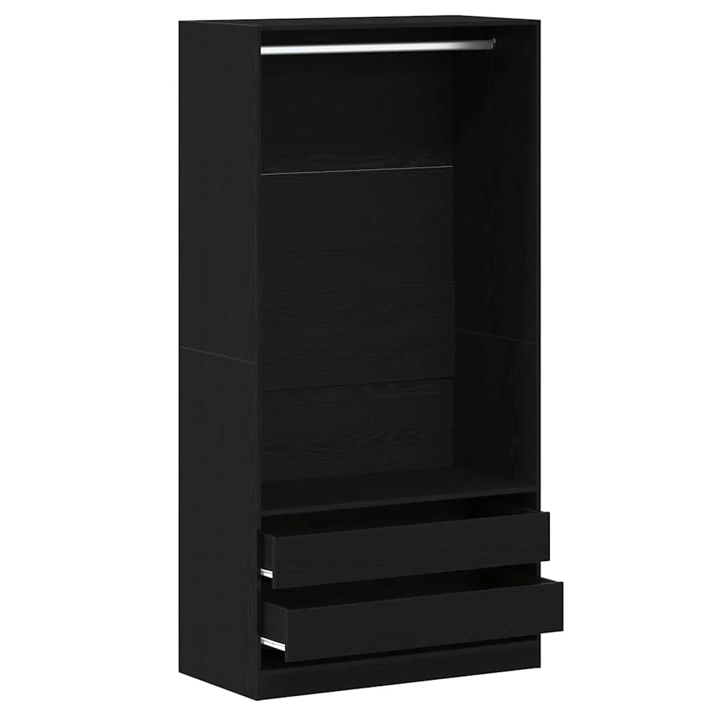 Mobile contenitore moderno e minimalista 100 x 50 x 200 cm in legno ingegnerizzato rovere nero 02_0055892