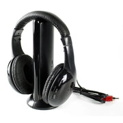 CUFFIA CUFFIE WIRELESS 5 IN1 SENZA FILI WI-FI MICROFONO RADIO FM TV TELEVISIONE