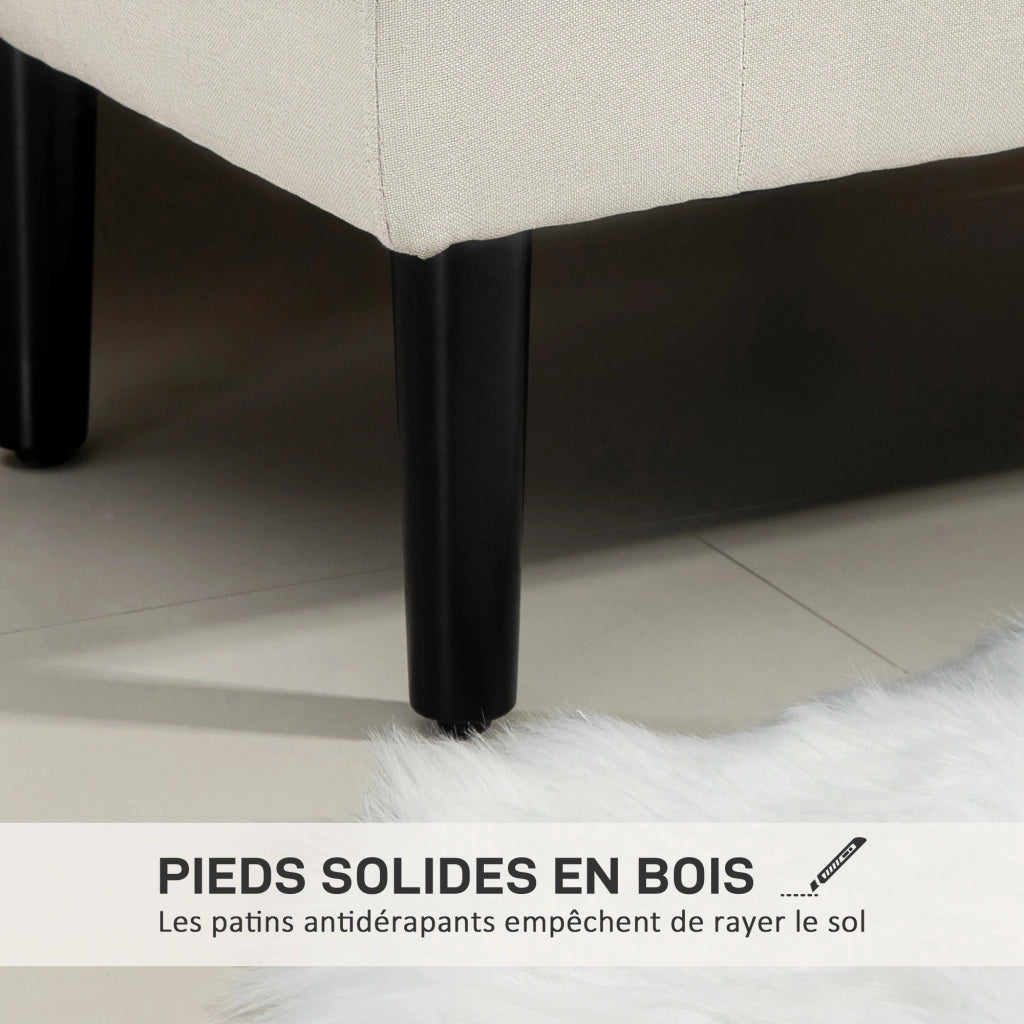 Divano a due posti contenitore con braccioli ¨C zephmum ¨C beige