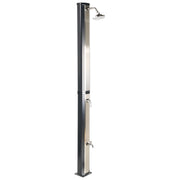Set doccia miscelatore da esterno in PVC nero con funzione pioggia alimentato ad energia solare Giardino moderno