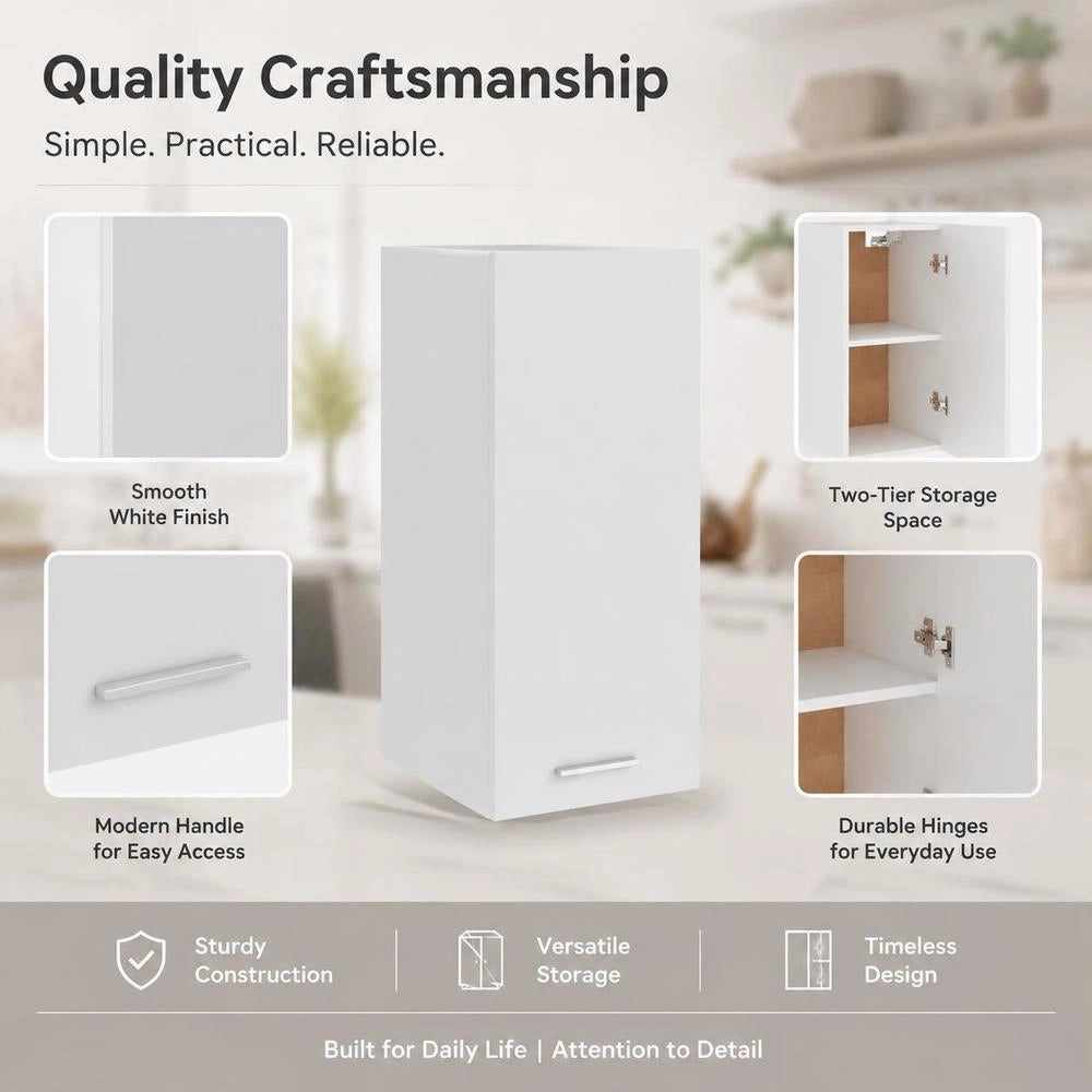 Lyon Wall Cabinet, White, 29.5x31x60 Cm, Wood-based Material