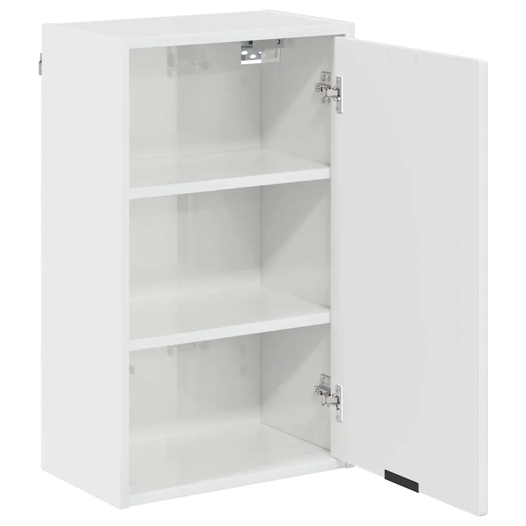 Set di mobili per il bagno con cassetto 3 pcs Bianco lucido