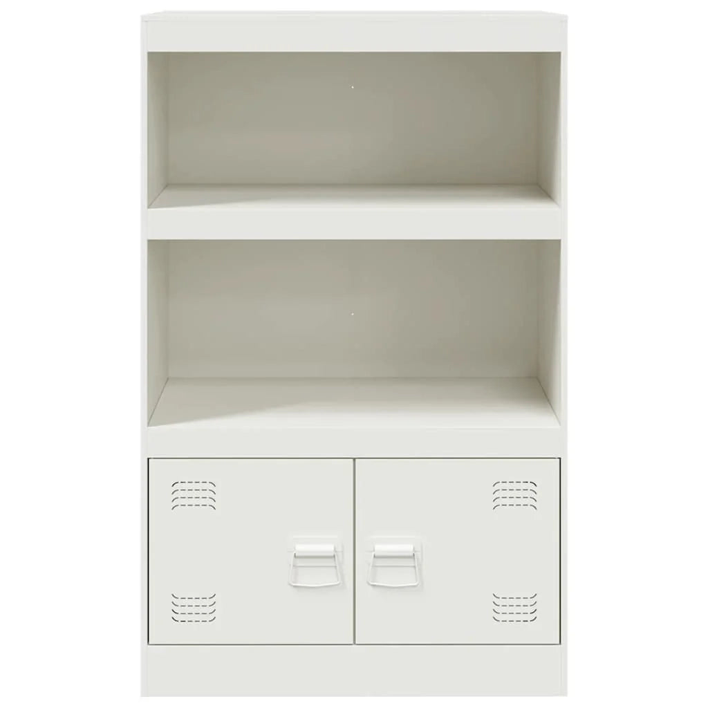 Buffet credenza cassettiera armadio mobile contenitore organizer per cucina soggiorno salotto 67 x 39 x 107 cm acciaio bianco 02_0030384