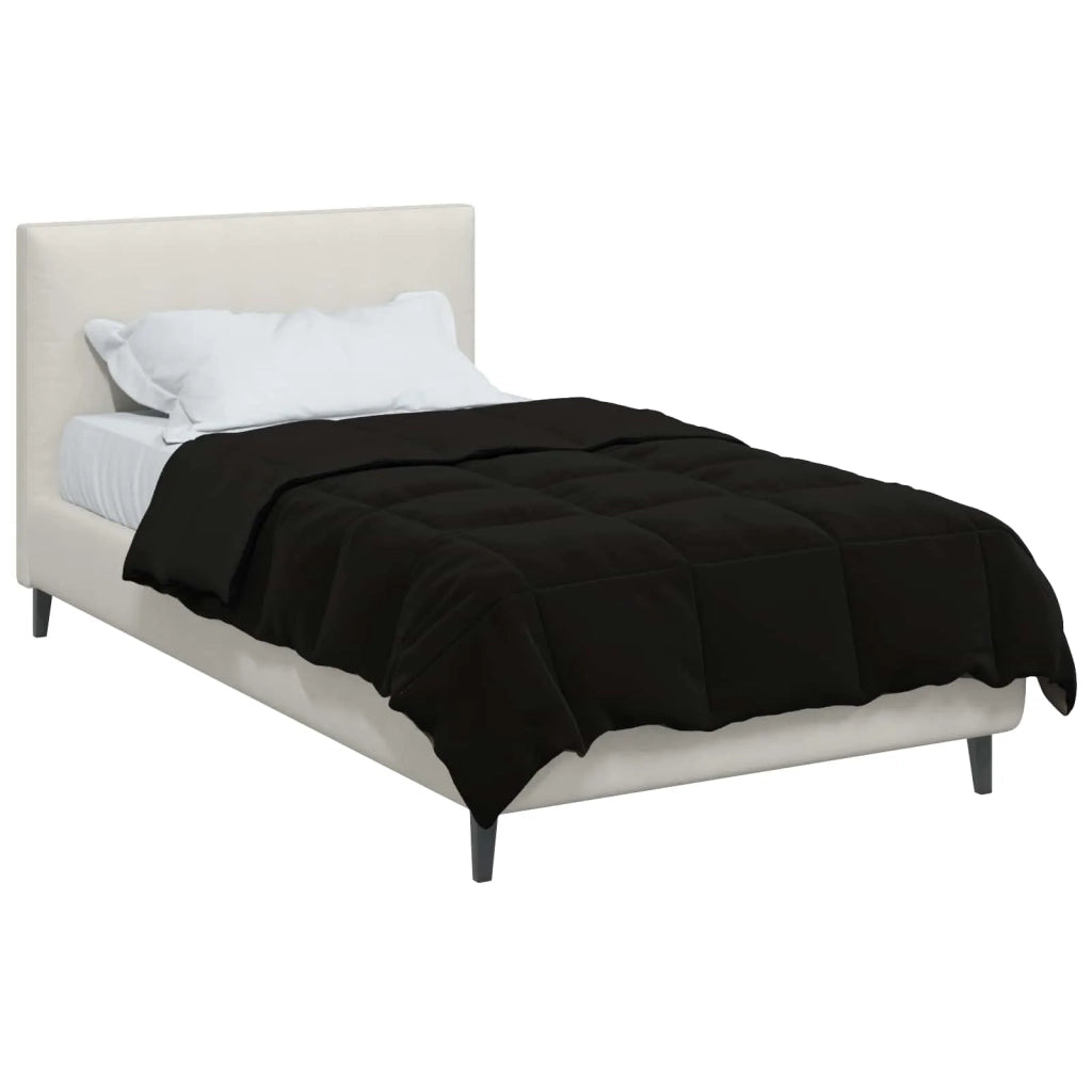 Piumone | Duvet Estivo Trapuntato Nero 140 x 200 cm Microfibra