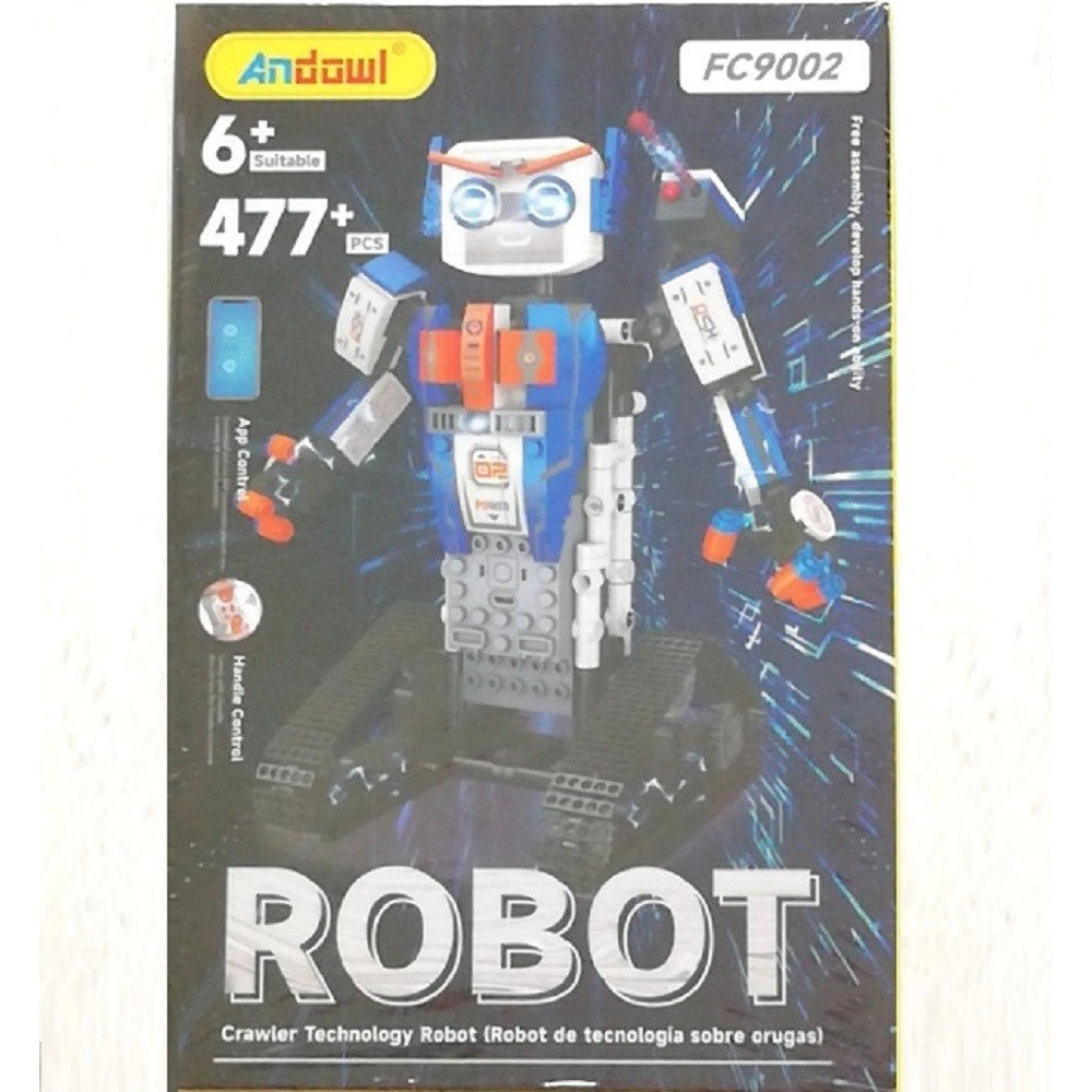 Trade Shop - Robot Telecomandato Set 477 Mattoncini Costruzione Fc9002 Tecnologia Cingolata -