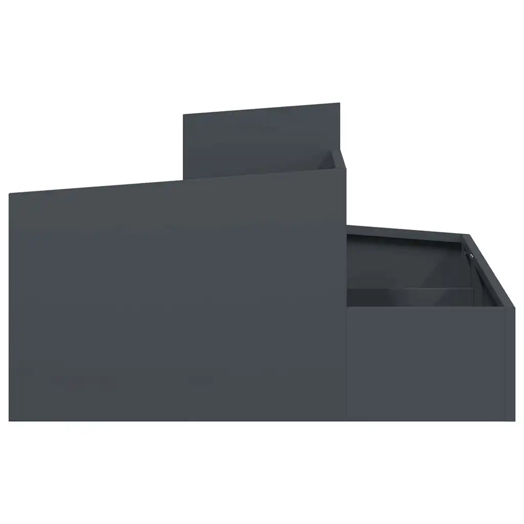Vaso da giardino Antracite 80 x 80 x 50 cm 873580