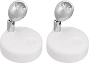 Spotlight a LED RGB con batterie - Senza fili e regolabile - Con telecomando - Testa girante - Lampada mini indoor a puck.