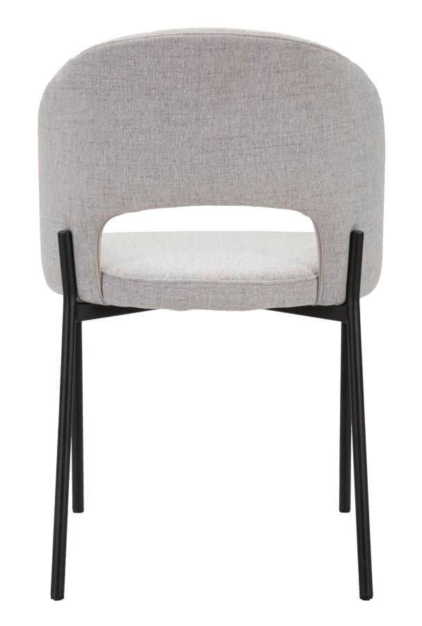 Set 2 Sedie Helsinki 51x80x53 cm in Tessuto Grigio/Nero