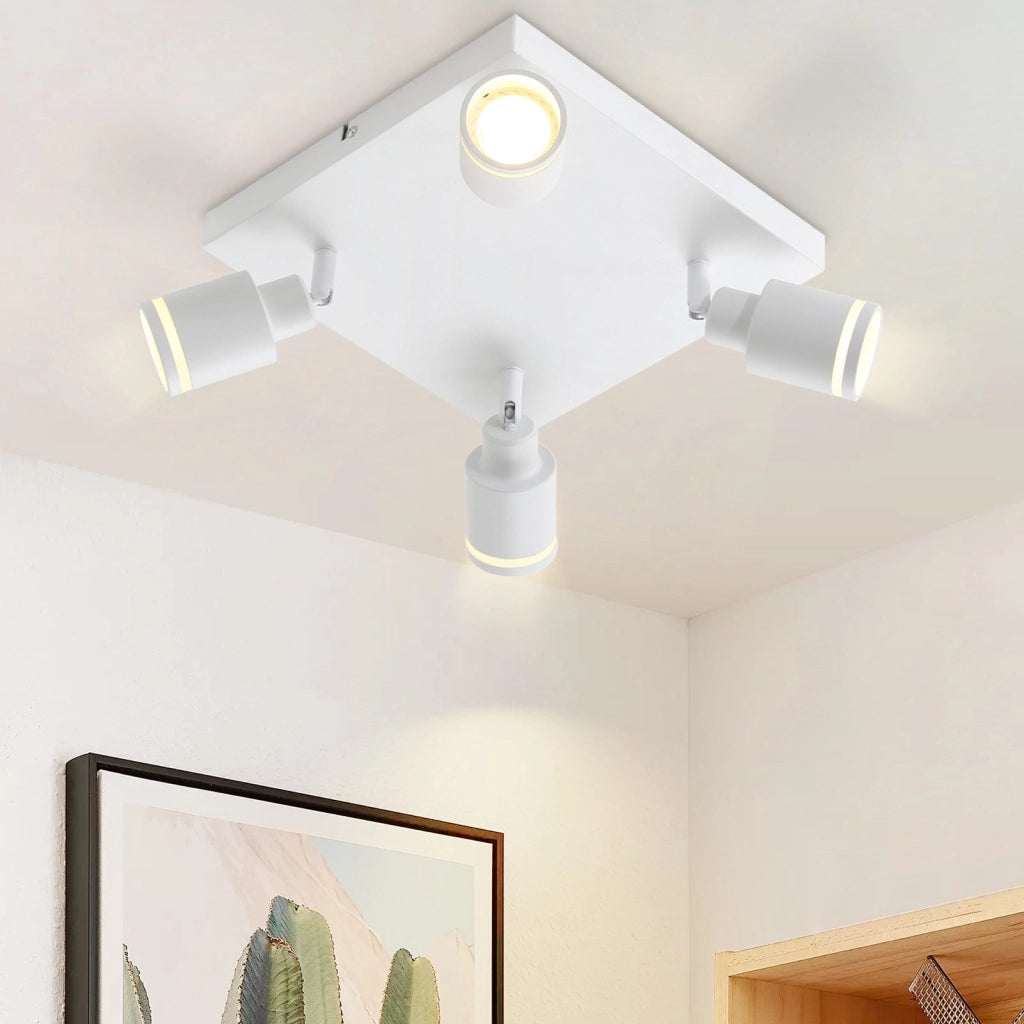 ZMH Faretto da soffitto 4 fiamme giratori per cucina ufficio camera letto