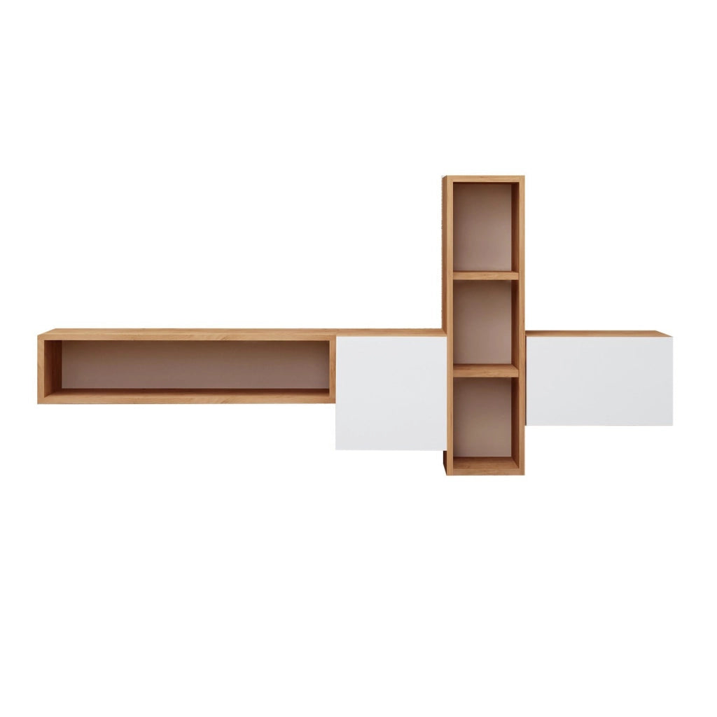 Porta TV in legno "Kumkuat" - 160 x 35 x 70 cm - Marrone