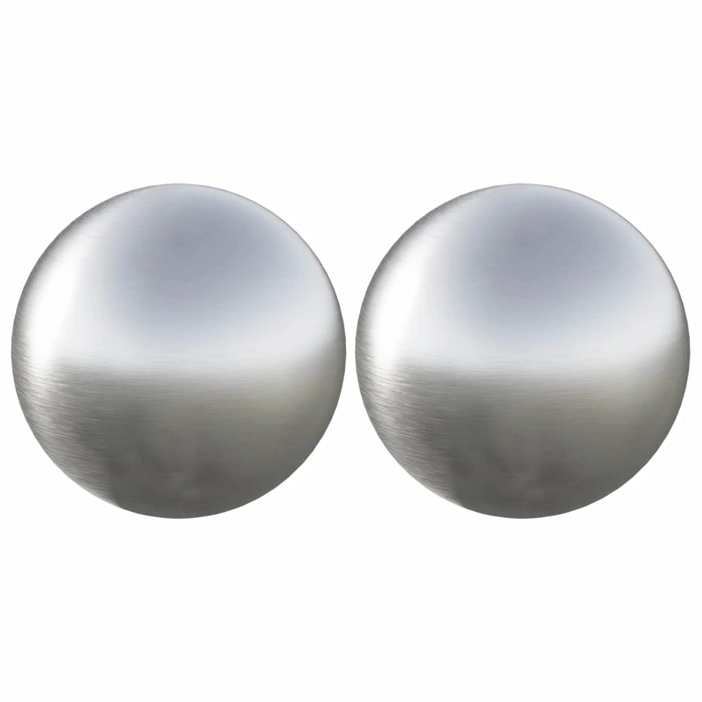 Palla Spazzolata 2 pcs Ø 15 cm Argento Acciaio Inossidabile 201 42008415