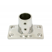 BASE RETT. INOX 90° Ø MM.25