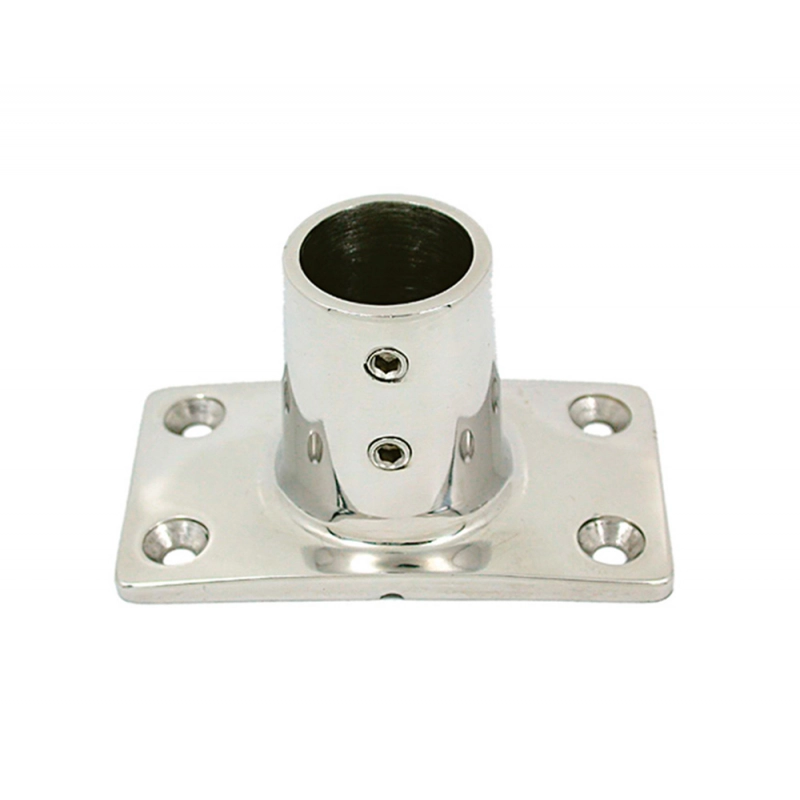 BASE RETT. INOX 90° Ø MM.25
