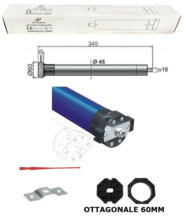 MOTORE AVVOLGIBILE X TAPPARELLA TAPPARELLE SHORT 34 CM CORTO 20KG 10 NM