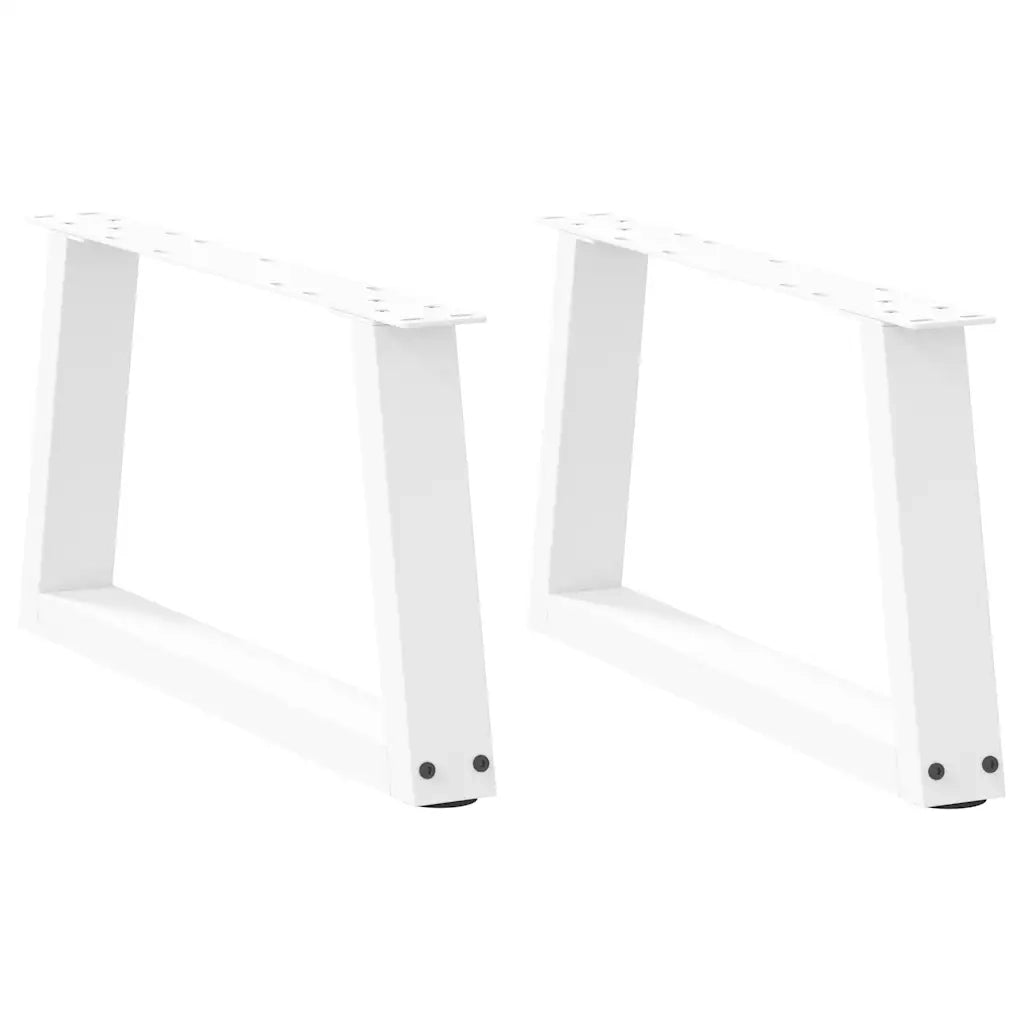 Gambe per Tavolino da CaffÃ¨ a Forma di V 2 pz Bianche 70x(30-31,3) cm Acciaio