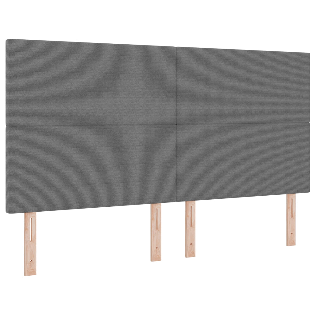 Testiera  Design Semplice Grigio Chiaro 180 cm in Tessuto Corduroy