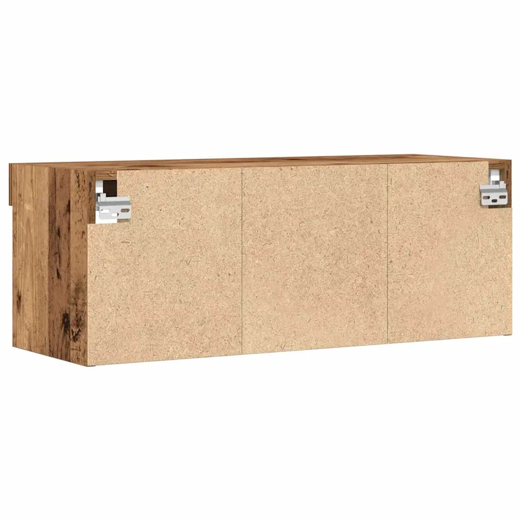 Set mobile TV con led 2 pcs Legno vecchio 80 x 30 x 30 cm 862201