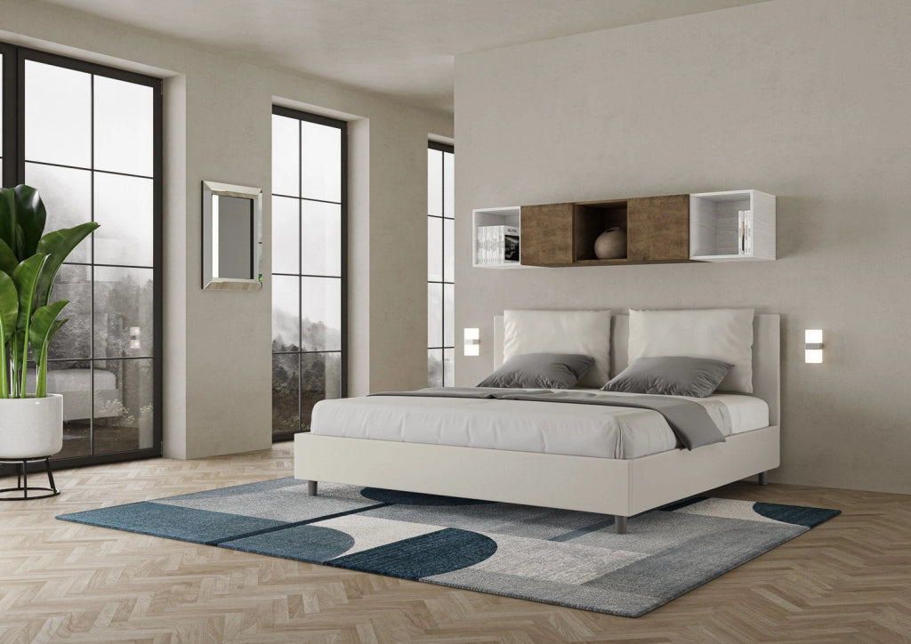 Letto Matrimoniale Large 180x200 cm Senza Rete Antea Bianco
