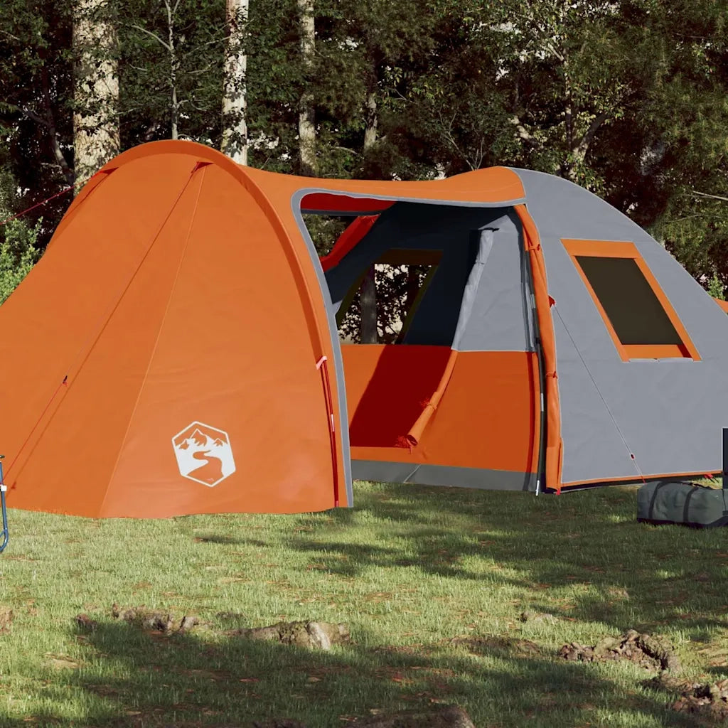 Tenda Familiare a Cupola 6 Persone Arancione Impermeabile 94355