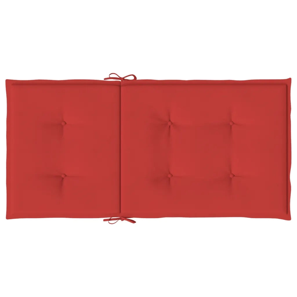 Cuscini per Sedia da Giardino 6 pz Rossi 100x50x3 cm in Tessuto 314137