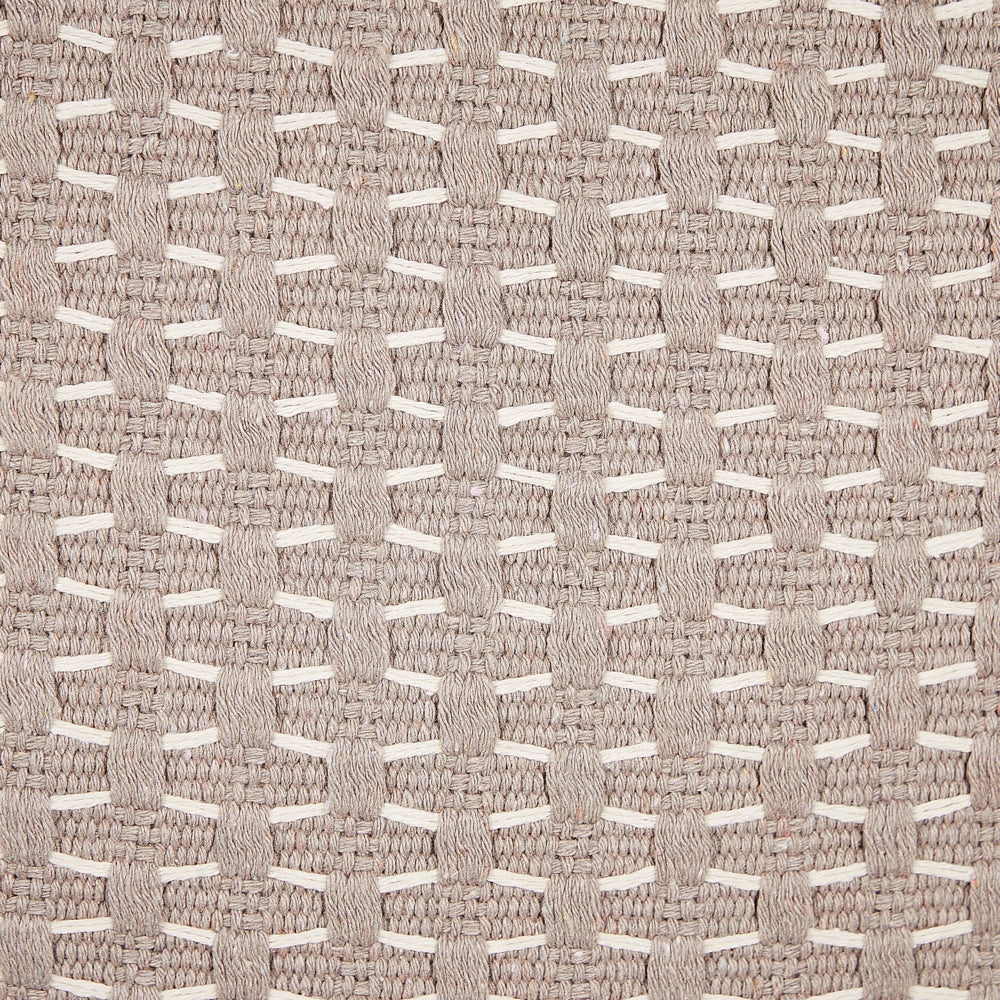Set di 2 cuscini in tessuto di poliestere tortora 45 x 25 cm con nappe e imbottitura soggiorno camera da letto