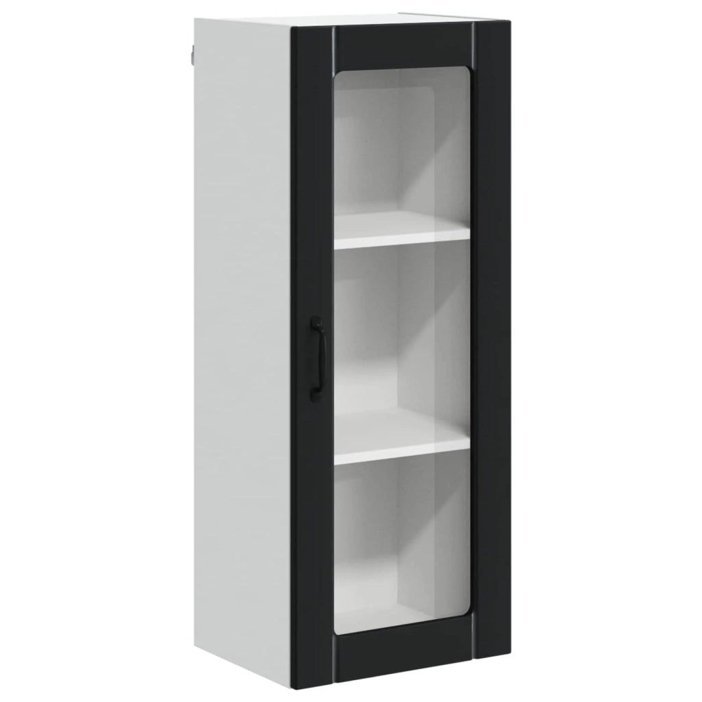 Mobile da cucina moderno con pratico spazio di archiviazione 40 x 31 x 100 cm legno ingegnerizzato nero 02_0054113