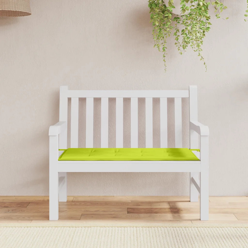 Cuscino per Panca Verde Brillante 120x50x4 cm in Tessuto Oxford