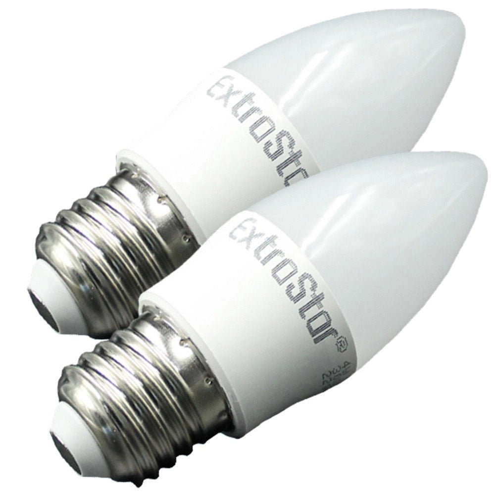 Trade Shop - Set 2 Lampadina A Led E27 Da 4w Siluro Luce Bianca Calda E Fredda Basso Consumo -