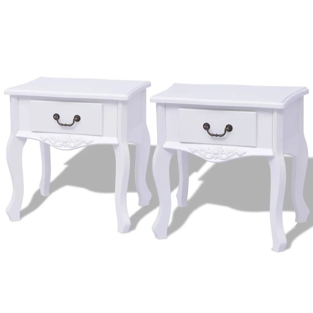 Armadietti da letto 2 pezzi MDF Bianco cod mxl 10122