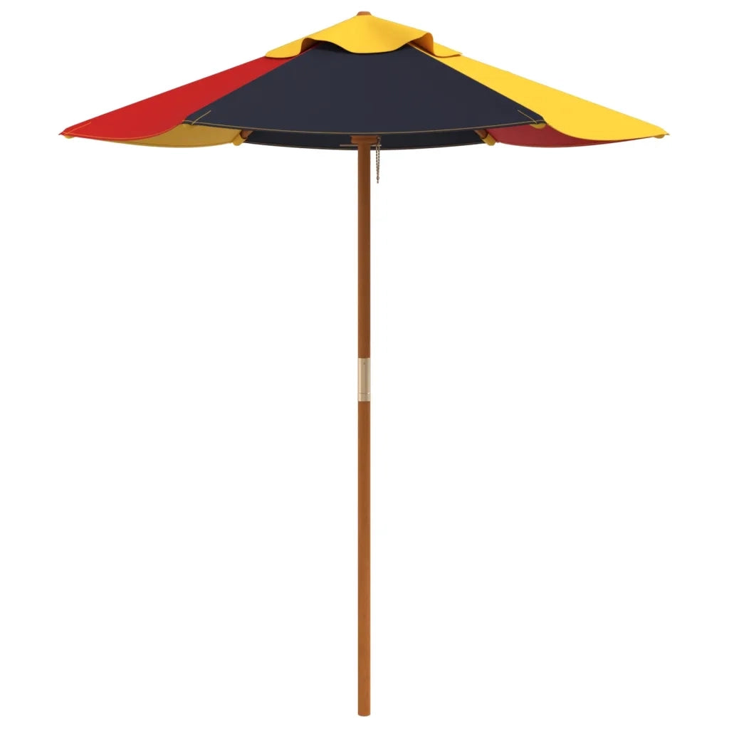 Ombrellone da Giardino per Bambini con Palo in Legno Ø120x140cm 4008989