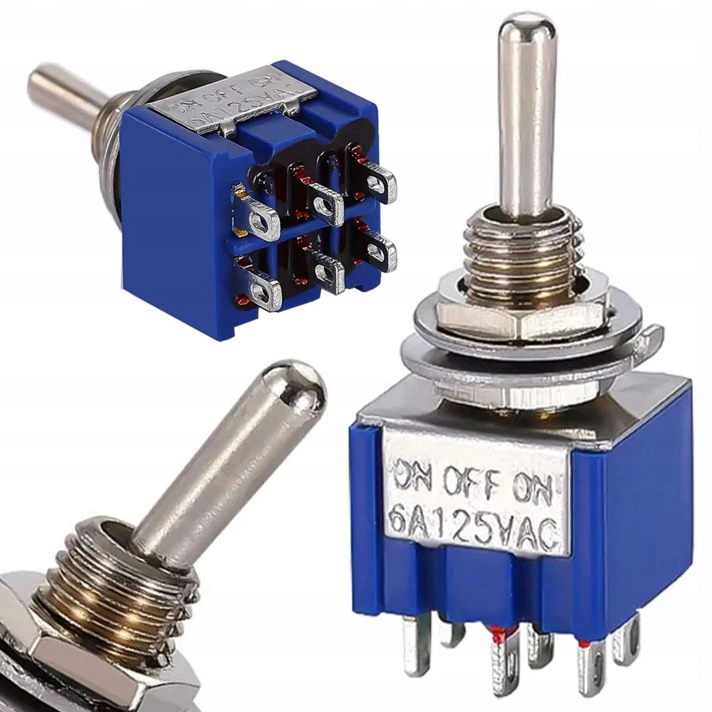Interruttore a Leva MTS-203 ON-OFF-ON – Alta Qualità, 3A 250V / 6A 125V | Versatilità Applicativa