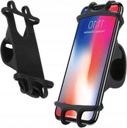 Supporto per telefono Universale Regolabile per Manubrio - Dimensione schermo 4-6 pollici - Supporto in silicone Robusto Trasparente Antivibrazioni e Antishock Rotativo